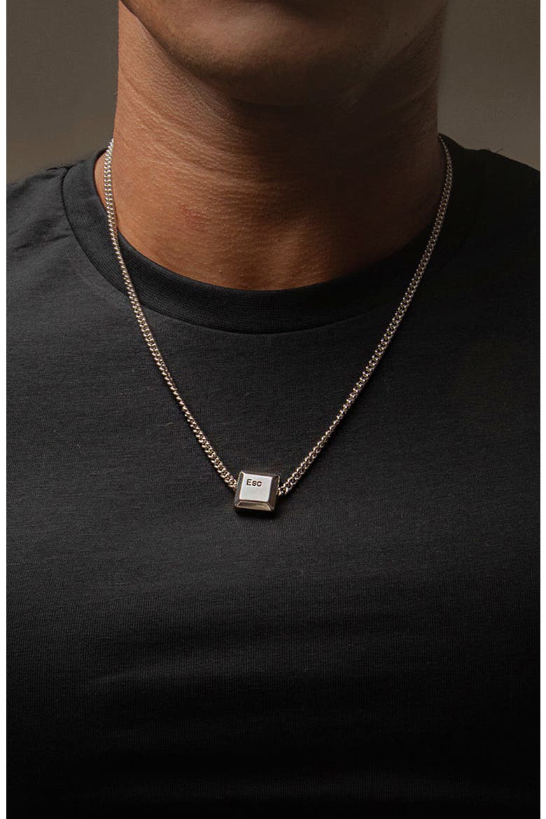 Esc Necklace In Silver, Alternate, color, Silver