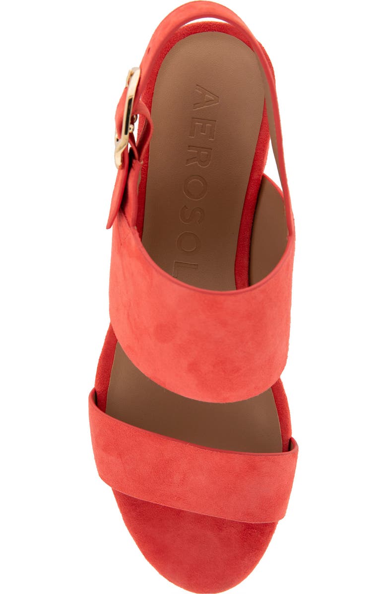 Aerosoles Camera Platform Sandal, Alternate, color, Coral Suede