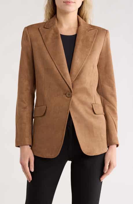 MAX STUDIO Faux Suede Blazer