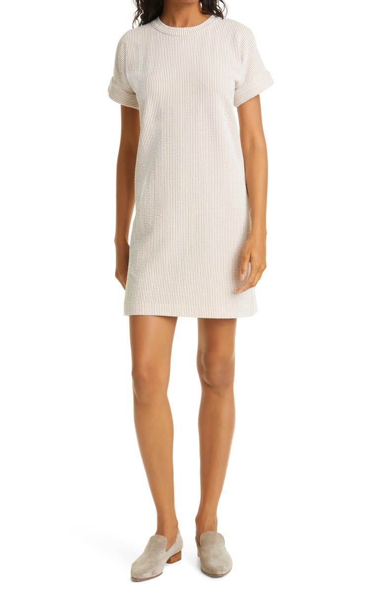 Club Monaco Textured Stripe Dress, Main, color, 