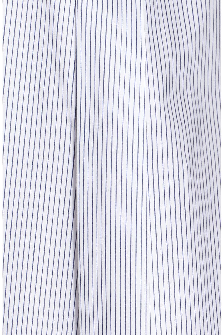 Mixed Shirting Button Up Blouse, Alternate, color, BLUE STRIPE/ WHITE