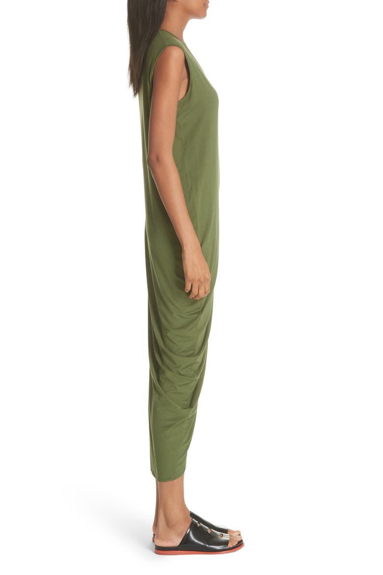 Curve Lui Draped Jersey Dress, Alternate, color, MILITARY GREEN