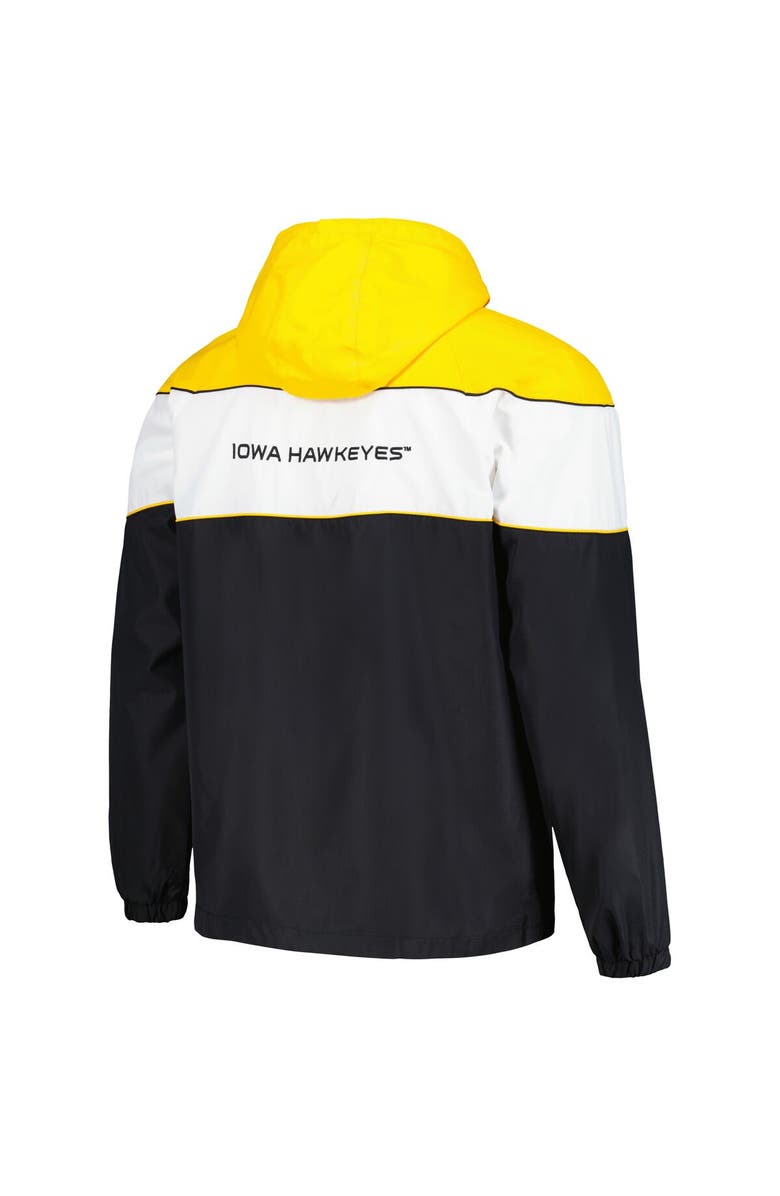 G-III SPORTS BY CARL BANKS Men's G-III Sports by Carl Banks Black Iowa Hawkeyes Center Line Half-Zip Raglan Hoodie Jacket, Alternate, color, Black