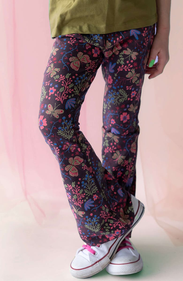Mightly Organic Cotton Solid Flare Leggings, Alternate, color, Flower Child