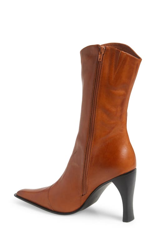 Jeffrey Campbell Be Bold Western Boot In Tan Distressed