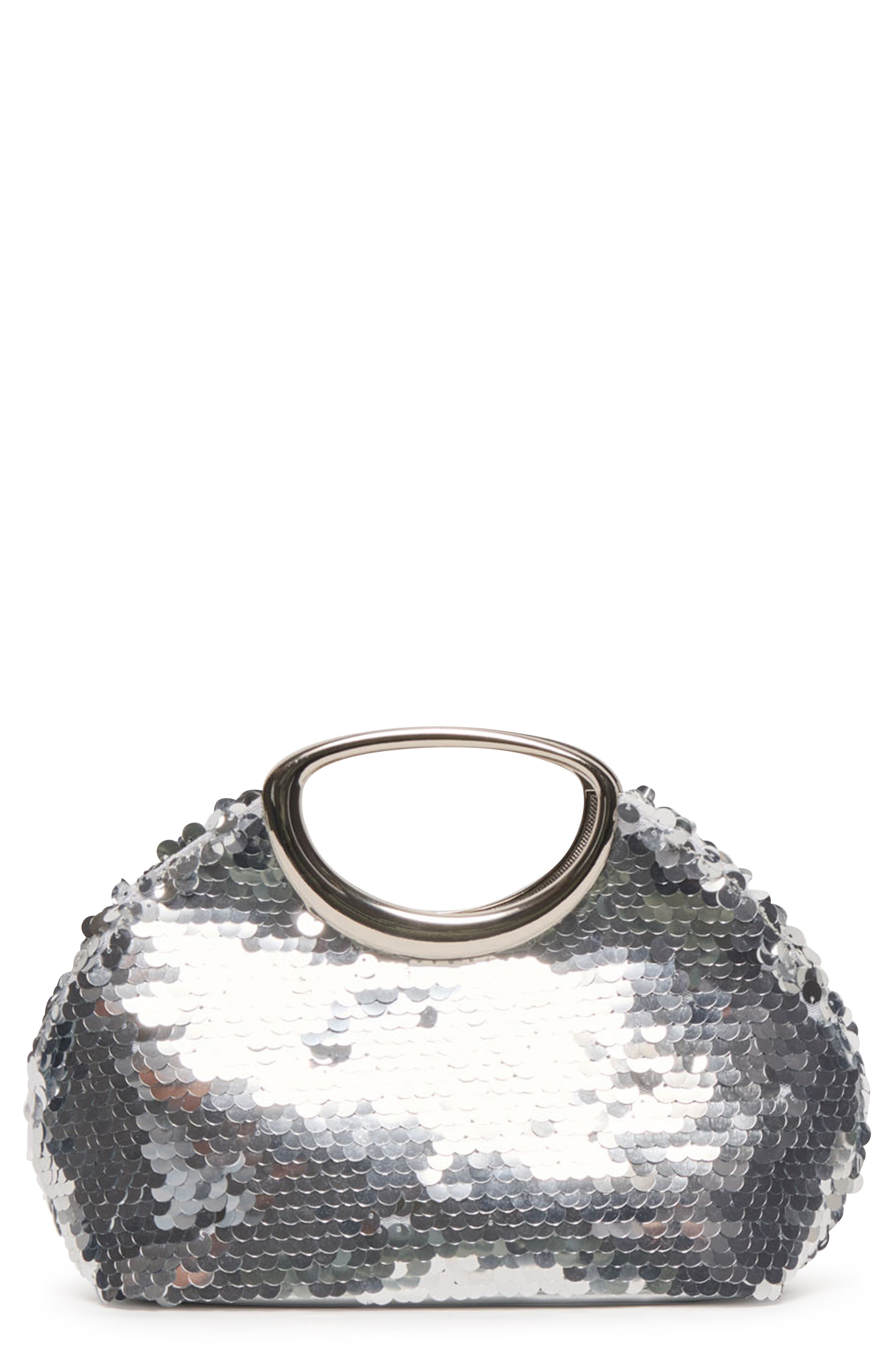 Dolce Vita Alina Sequin Paillette Handbag, Main, color, Silver