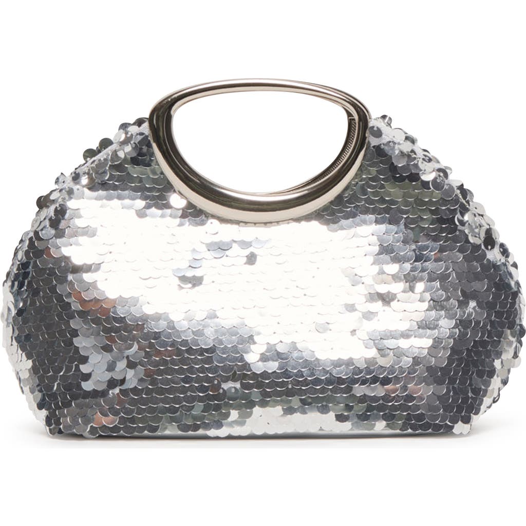Dolce Vita Alina Sequin Paillette Handbag In Silver