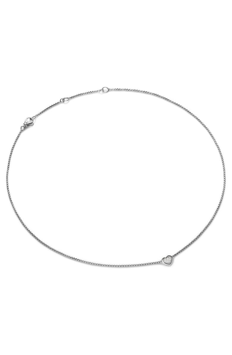 David Yurman Diamond Puffy Heart Pendant Necklace, Alternate, color, 