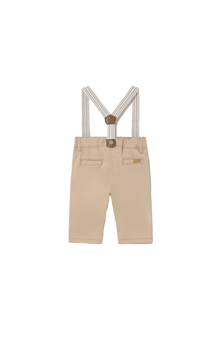 Mayoral Pants With Suspenders, Alternate, color, Beige