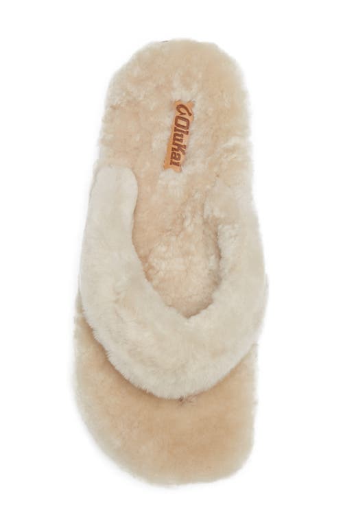 Olukai Kipea Heu Genuine Shearling Slide Sandal