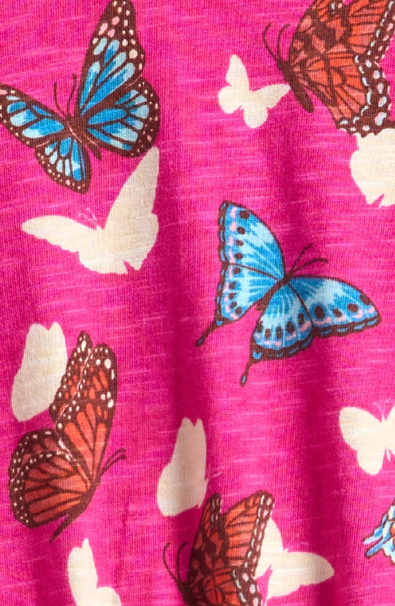 Hatley Kids' Butterfly Print Long Sleeve Dress, Alternate, color, Raspberry Rose