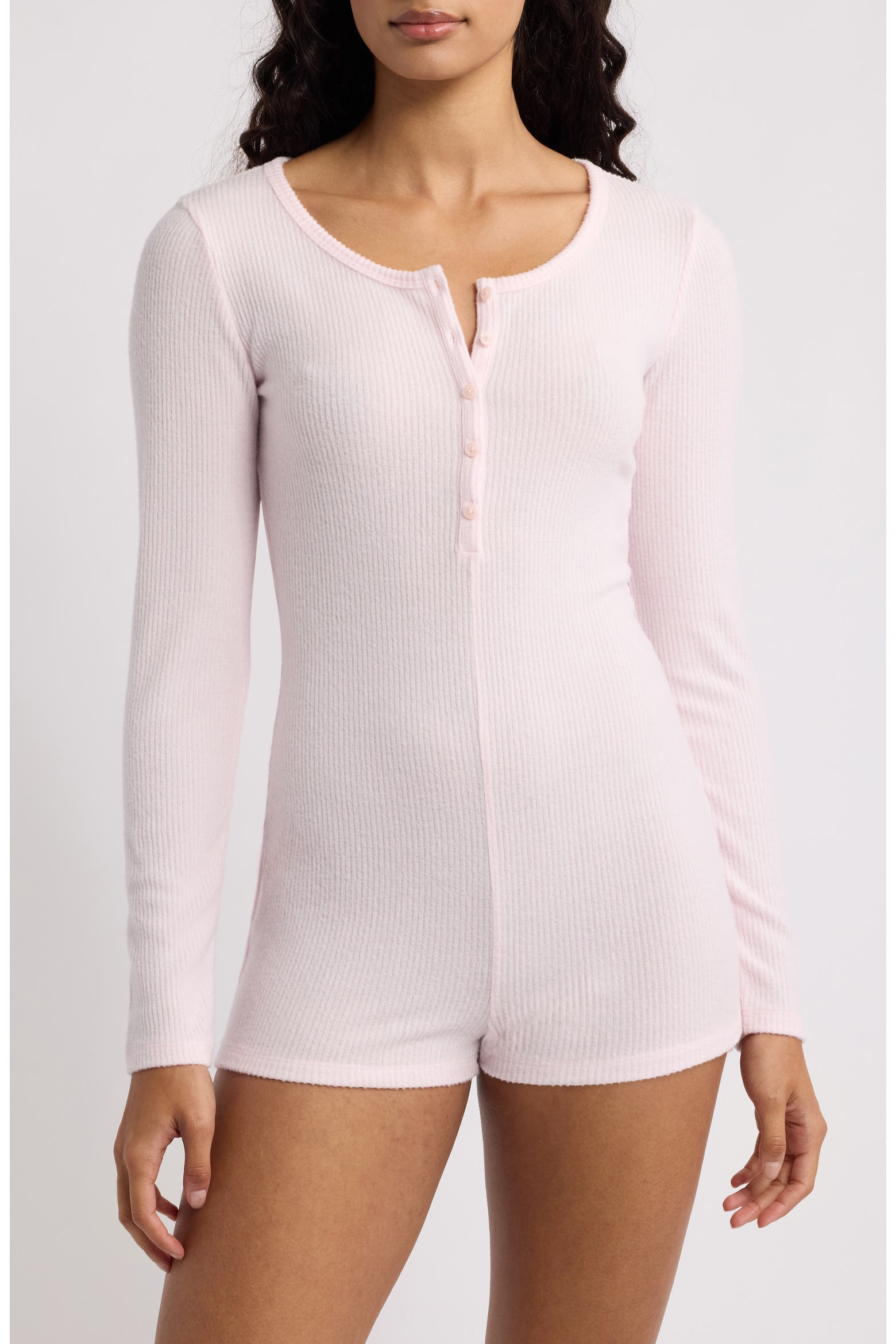 75 Soft Editable Open Edit Cozy Hacci Sleep Romper (Women) | Nordstrom