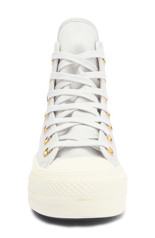 Converse Chuck Taylor® All Star® Lift Platform High Top Sneaker In Barely Grey/egret/gold