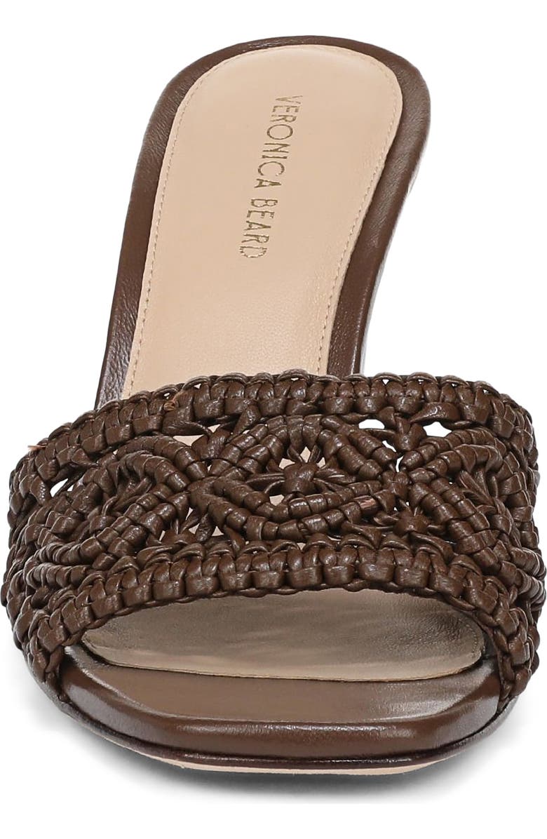 Veronica Beard Ellen Macramé Wedge Slide Sandal, Alternate, color, Walnut