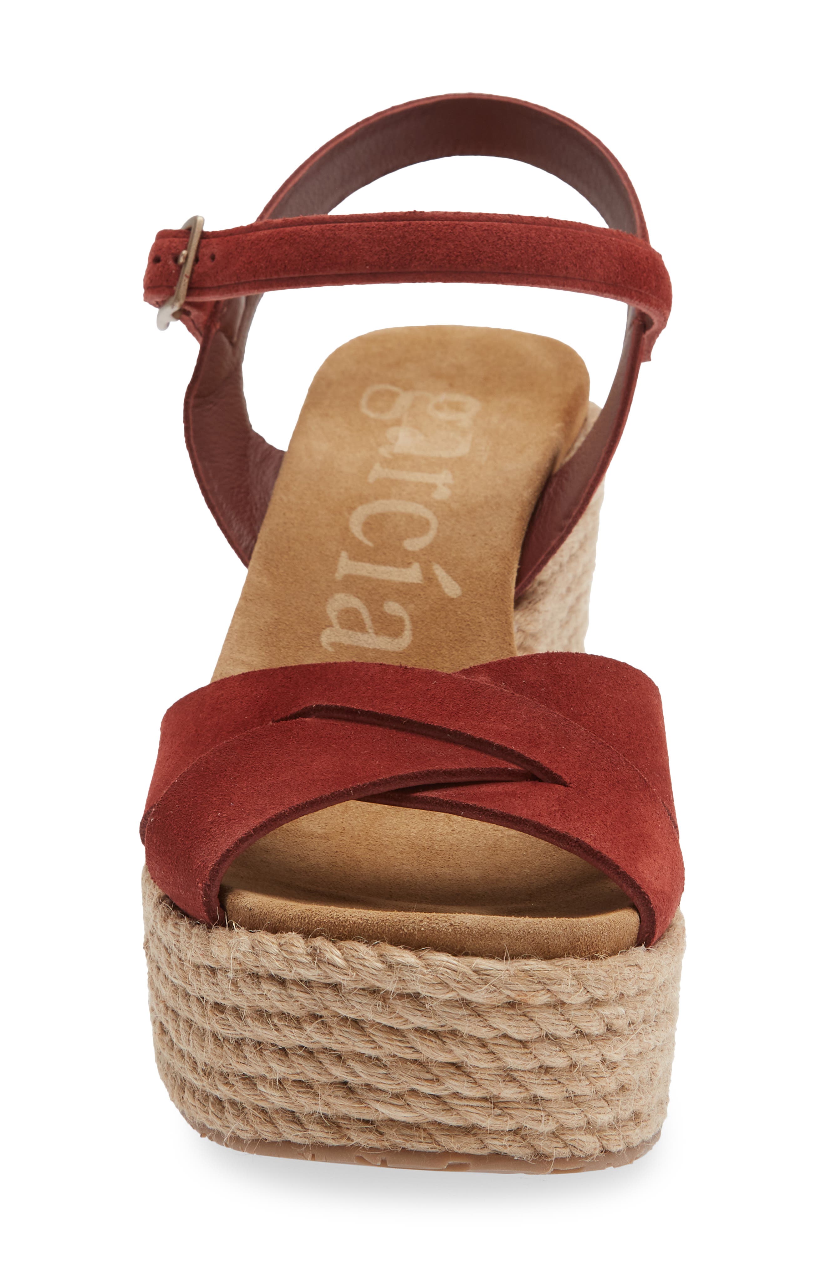 Pedro Garcia Dalys Espadrille Platform Wedge Sandal, Alternate, color, Henna Castoro