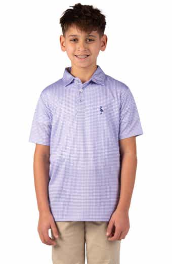 TailorByrd Kids' Floral Compass Performance Polo
