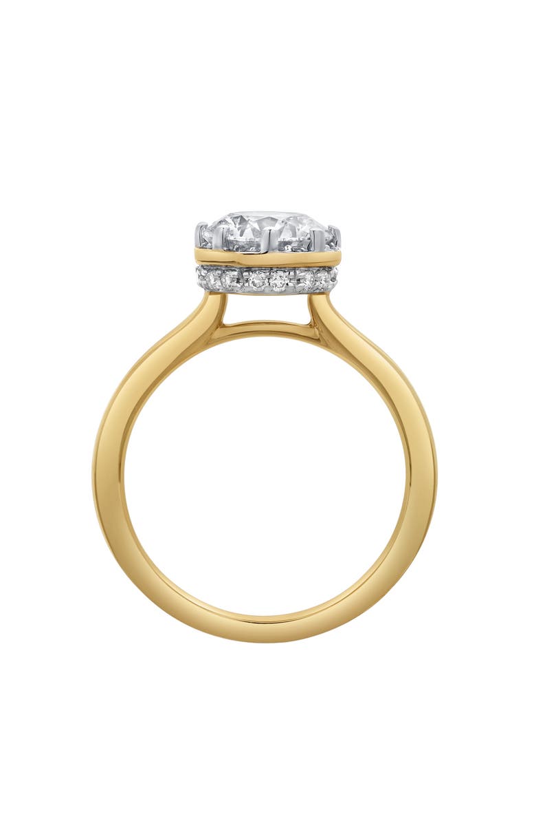LuvMyJewelry Tiarae 14K Gold Round Cut Lab Grown Diamond Cathedral Ring - 2 ct, Alternate, color, 14K Yellow Gold