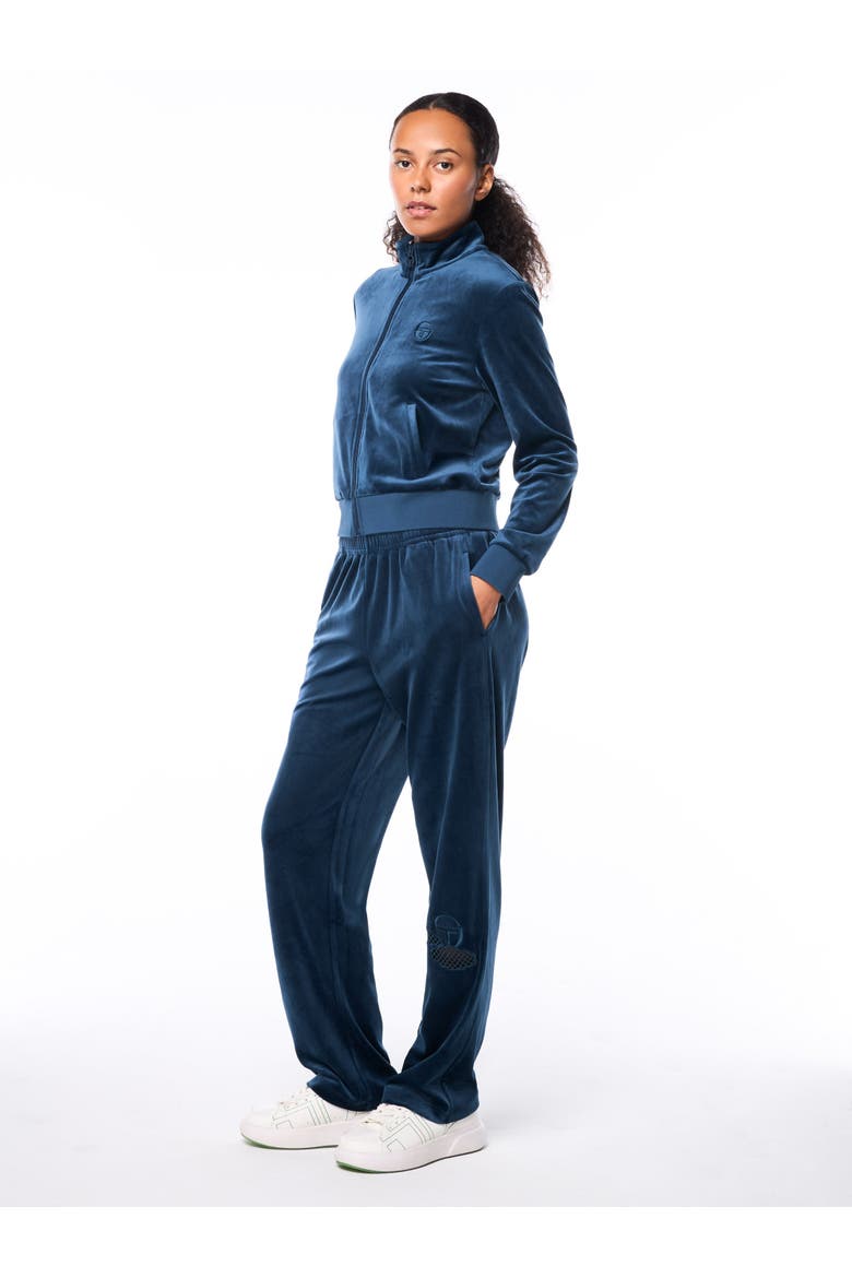 Nuvola Velour Track Jacket, Alternate, color, KEY LARGO