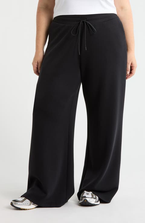 Ultrasoft Wide Leg Drawstring Pants (Plus)