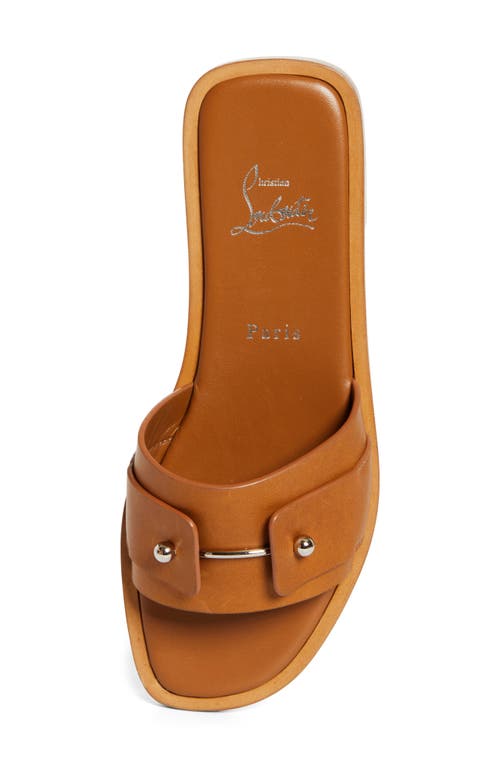 Christian Louboutin Chambelimule Donna Slide Sandal In Terra