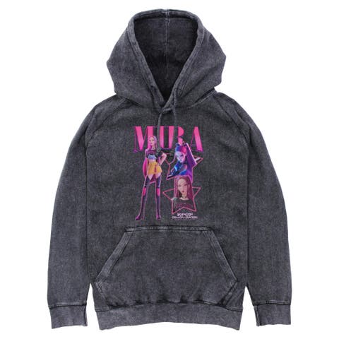 Men's KPop Demon Hunters Mira Super Star Logo  Pull Over Hoodie