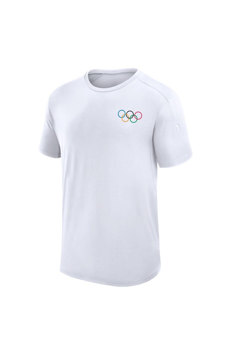 FANATICS Men's Fanatics Branded White Olympic Games Inspired Stack T-Shirt, Alternate, color, 