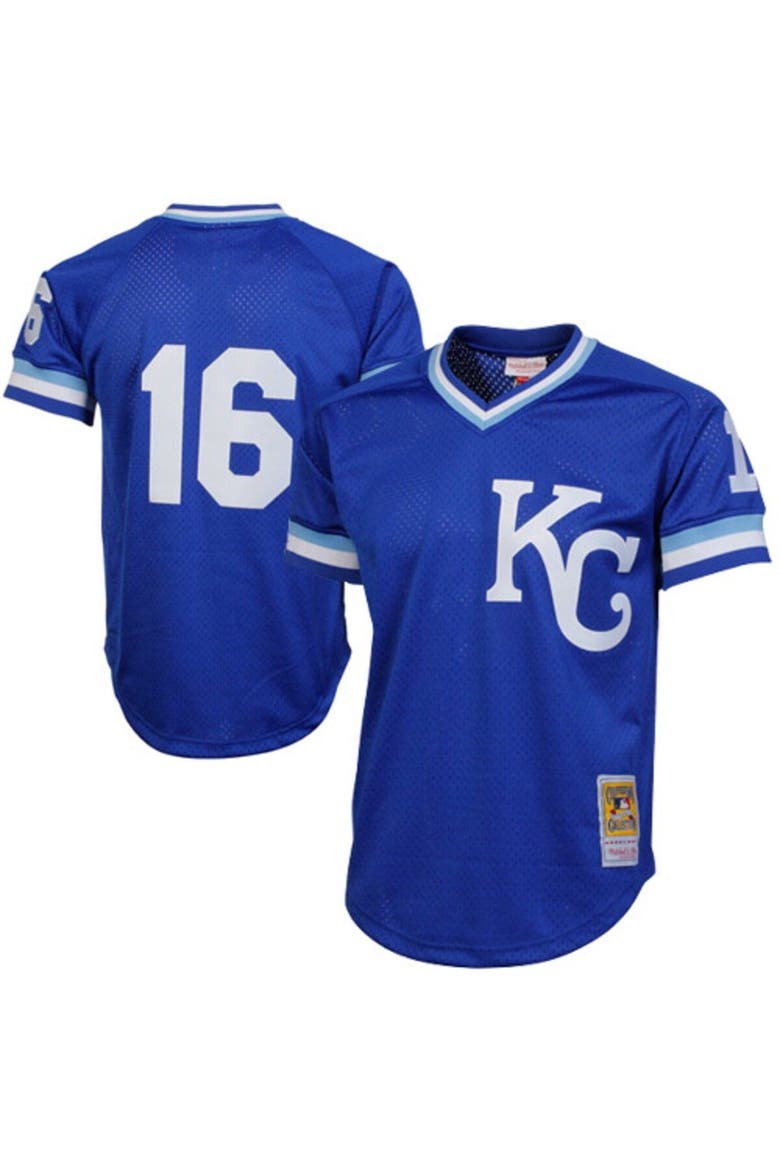Men's Mitchell & Ness Bo Jackson Kansas City Royals Royal 1989 Authentic Cooperstown Collection Batting Mesh Practice Jersey, Alternate, color, Royal