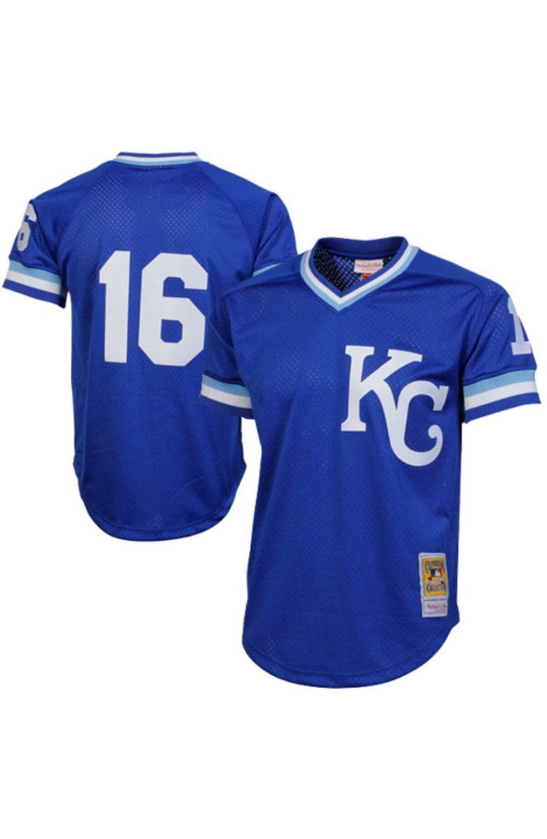 Mitchell & Ness Men's Mitchell & Ness Bo Jackson Kansas City Royals Royal 1989 Authentic Cooperstown Collection Batting Mesh Practice Jersey, Alternate, color, Royal