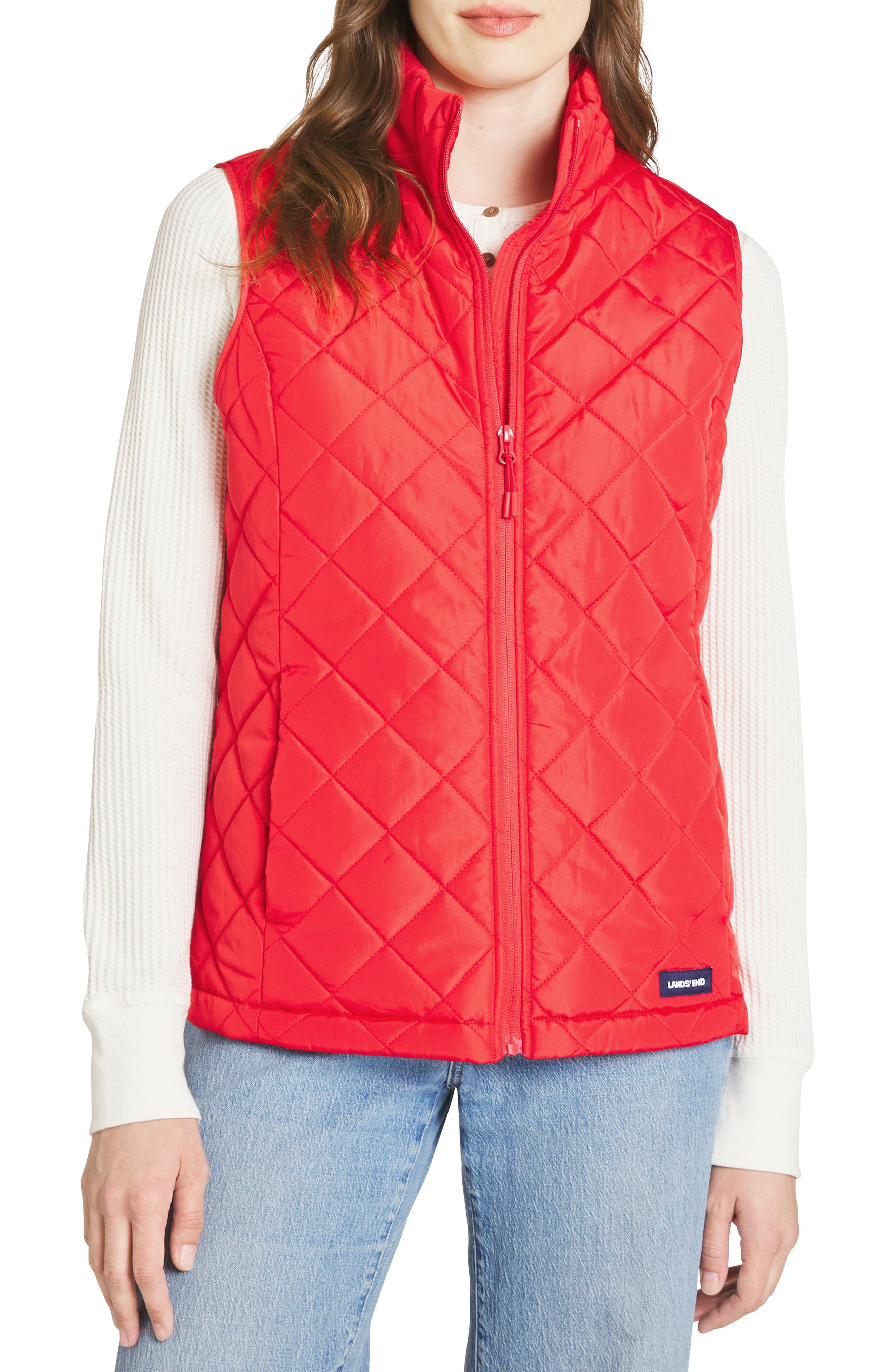 Houndstooth Quilted Puffer Vest