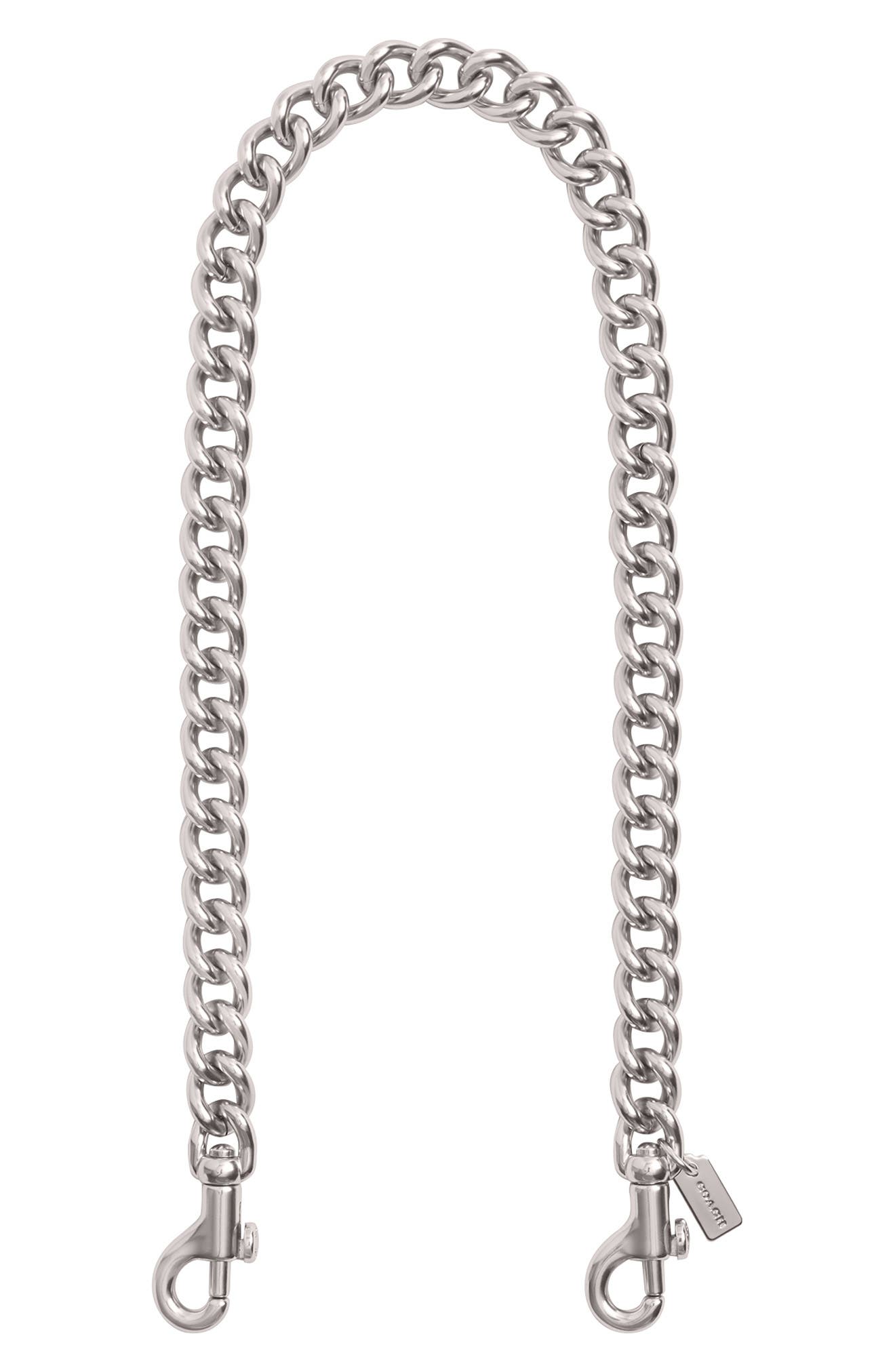 COACH Short Chunky Curb Chain Strap, Main, color, 