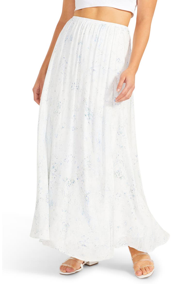 Fifth Dimension Faux Wrap Skirt, Main, color, PEARL
