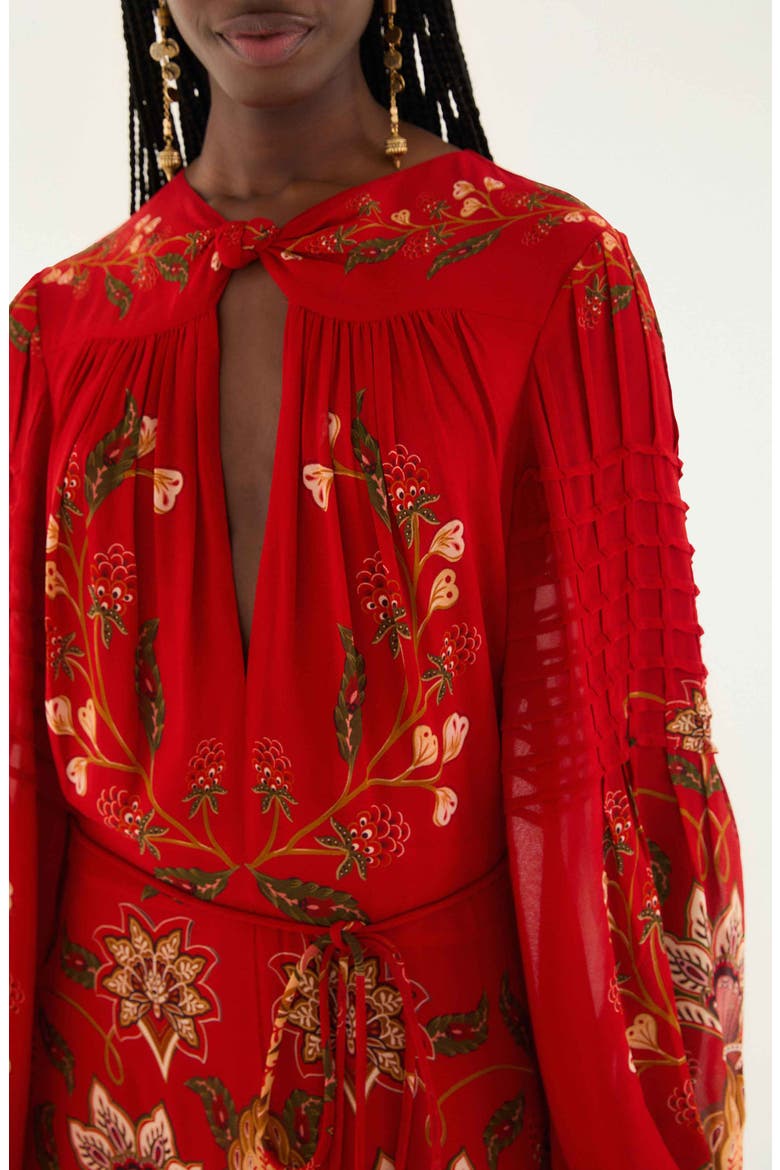 Berry Garden Long Sleeve Maxi Dress, Alternate, color, RED