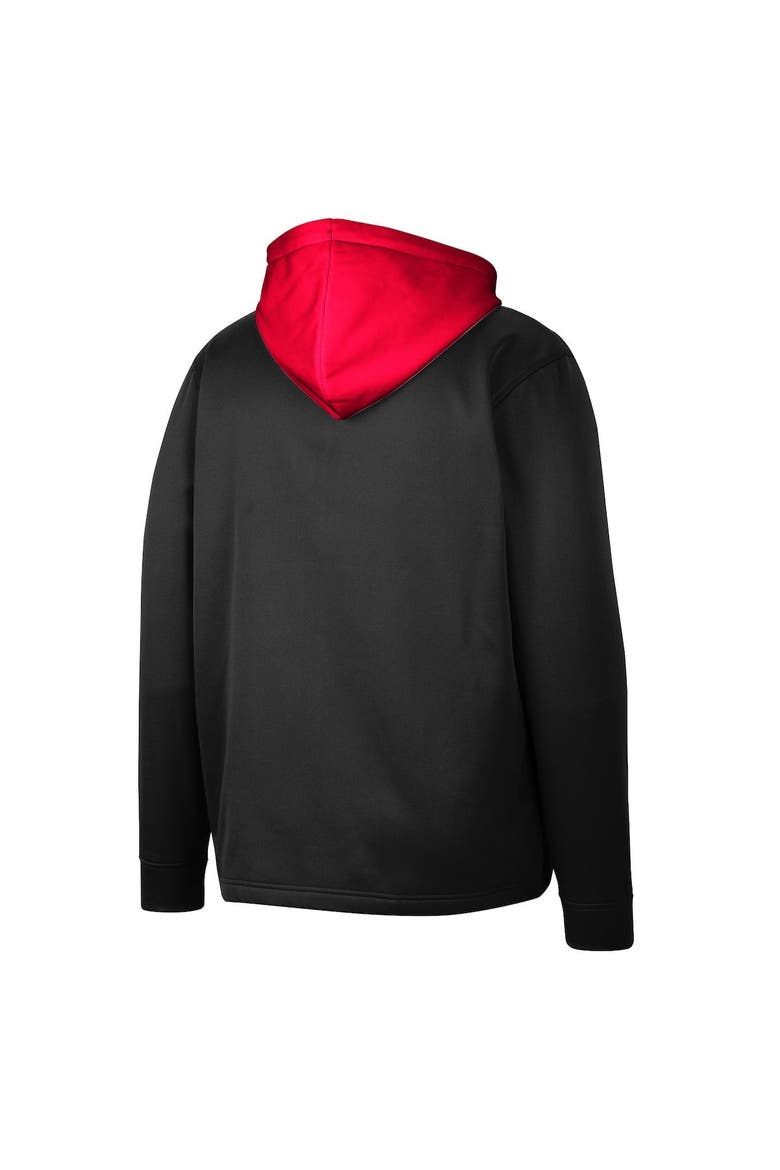 Men's Colosseum Black Ohio State Buckeyes Luge 3.0 Quarter-Zip Hoodie, Alternate, color, Black