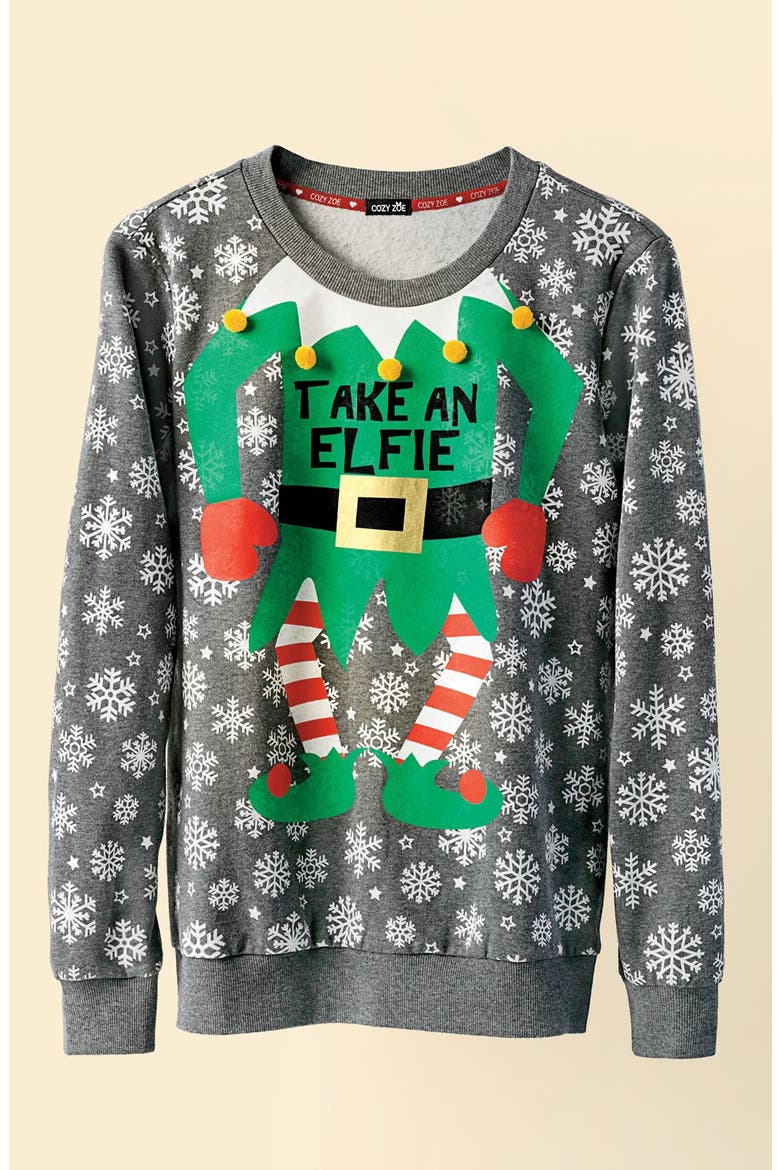 Holiday Sweatshirt, Alternate, color, NAVY