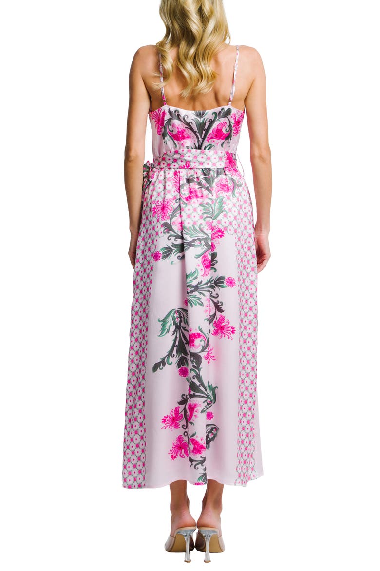 Clillian Floral Print Faux Wrap Dress, Alternate, color, PINK MULTI