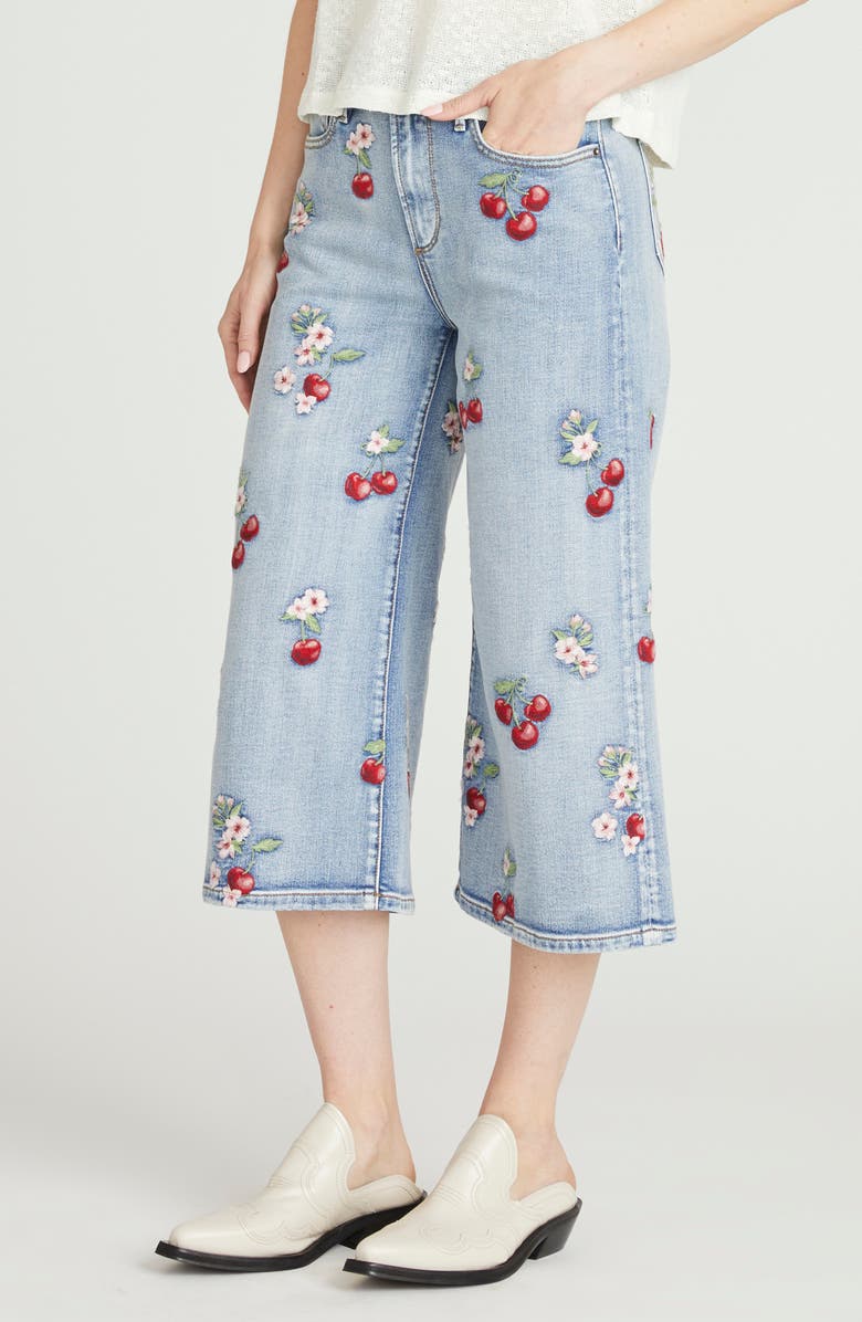 Driftwood Amie Denim Culottes, Alternate, color, Light Wash