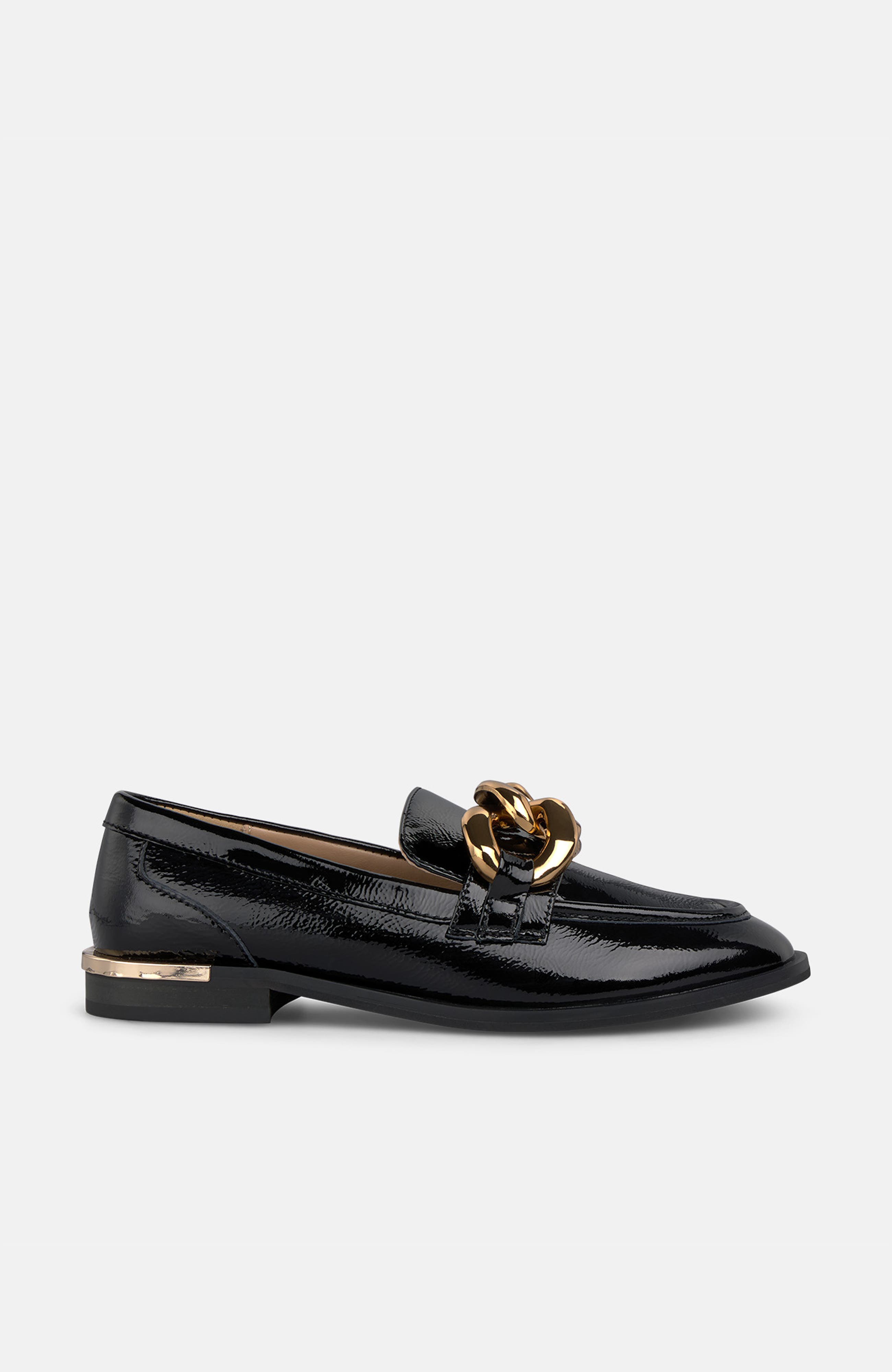 Metallic Detail Moccasin, Alternate, color, Black
