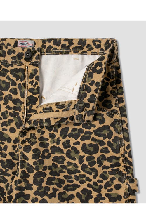 Stan Ray Big Job Carpeneter Shorts In Leopard Camo