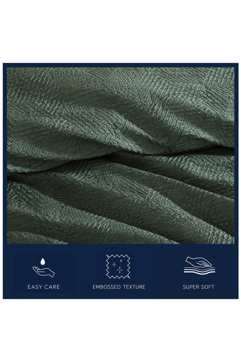 Point Harbor Embossed Comforter Set, Alternate, color, FERN GREEN