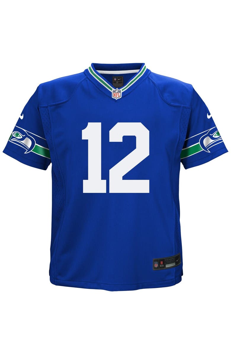 Nike Preschool Nike 12th Fan Royal Seattle Seahawks Alternate Game Jersey, Alternate, color, 