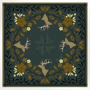 Matty Miller Studio 100% Silk Scarf Haven - Golden Wildflowers and Elk