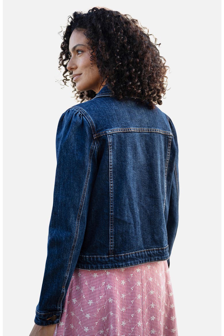 Stretch Denim Pocket Detail Jacket, Alternate, color, Blue