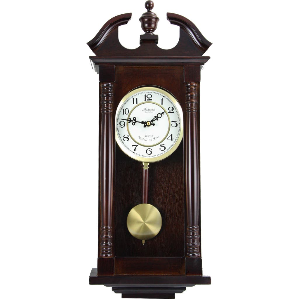 Bedford Clock Collection 27.5in Cherry Oak Wall Clock