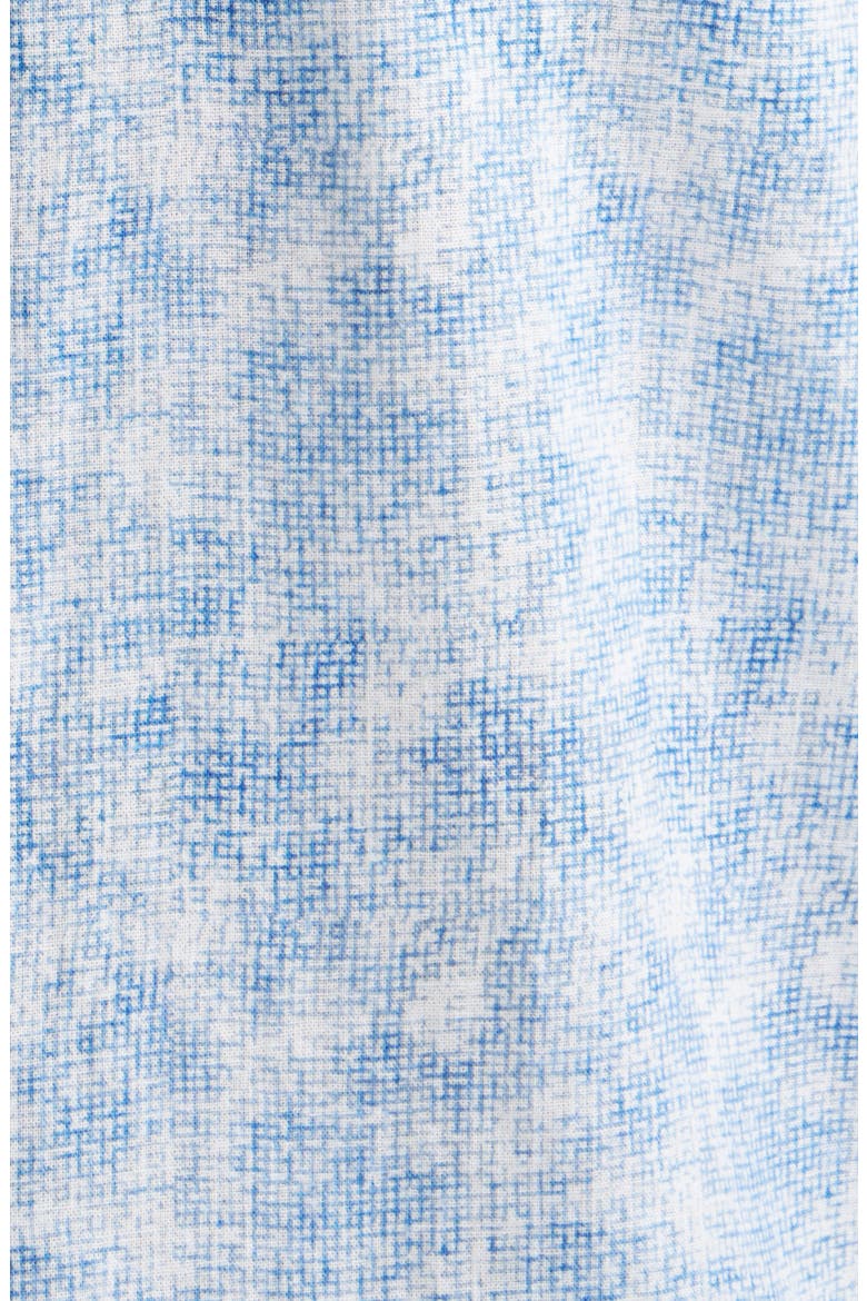 Hampton Abstract Print Short Sleeve Stretch Cotton Button-Down Shirt, Alternate, color, BLUE OMBRE GRID