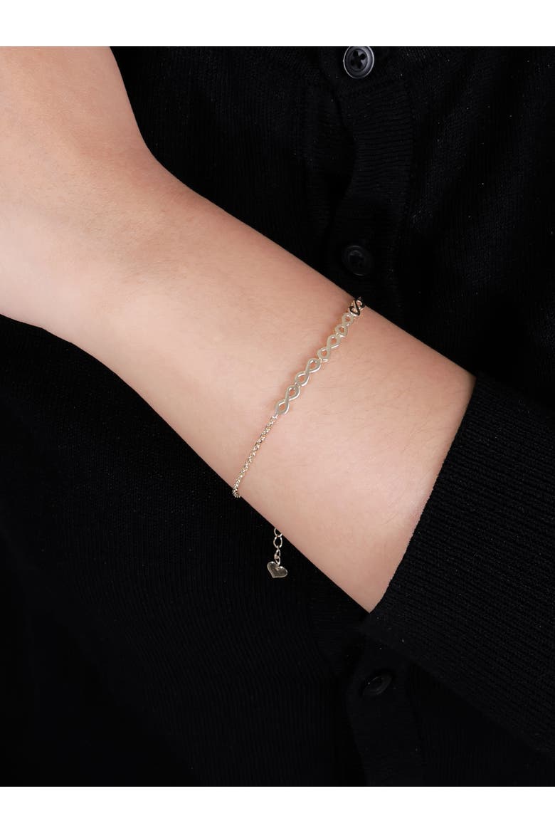 Infinity Chain Bracelet in 14K Gold, 40mm, Alternate, color, Yellow Gold