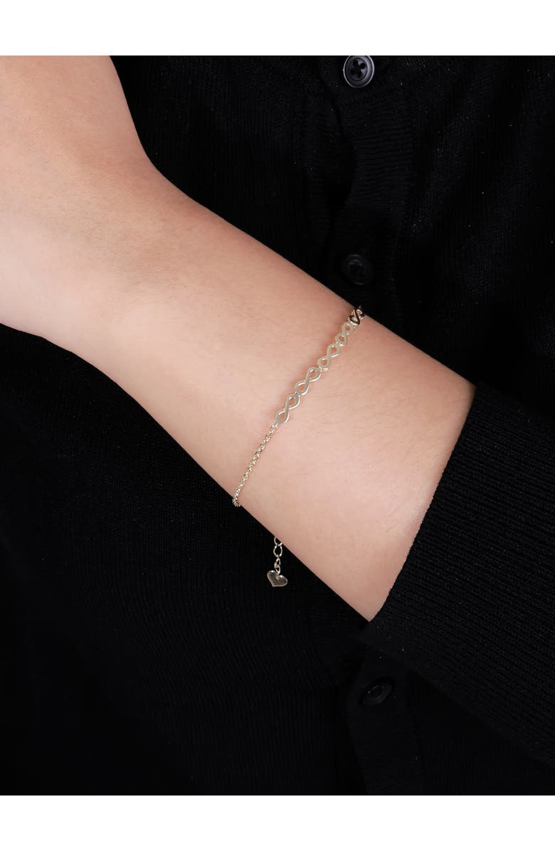 DEVATA Infinity Chain Bracelet in 14K Gold, 40mm, Alternate, color, Yellow Gold