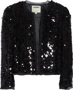 L'AGENCE Shai Paillette Strong Shoulder Jacket