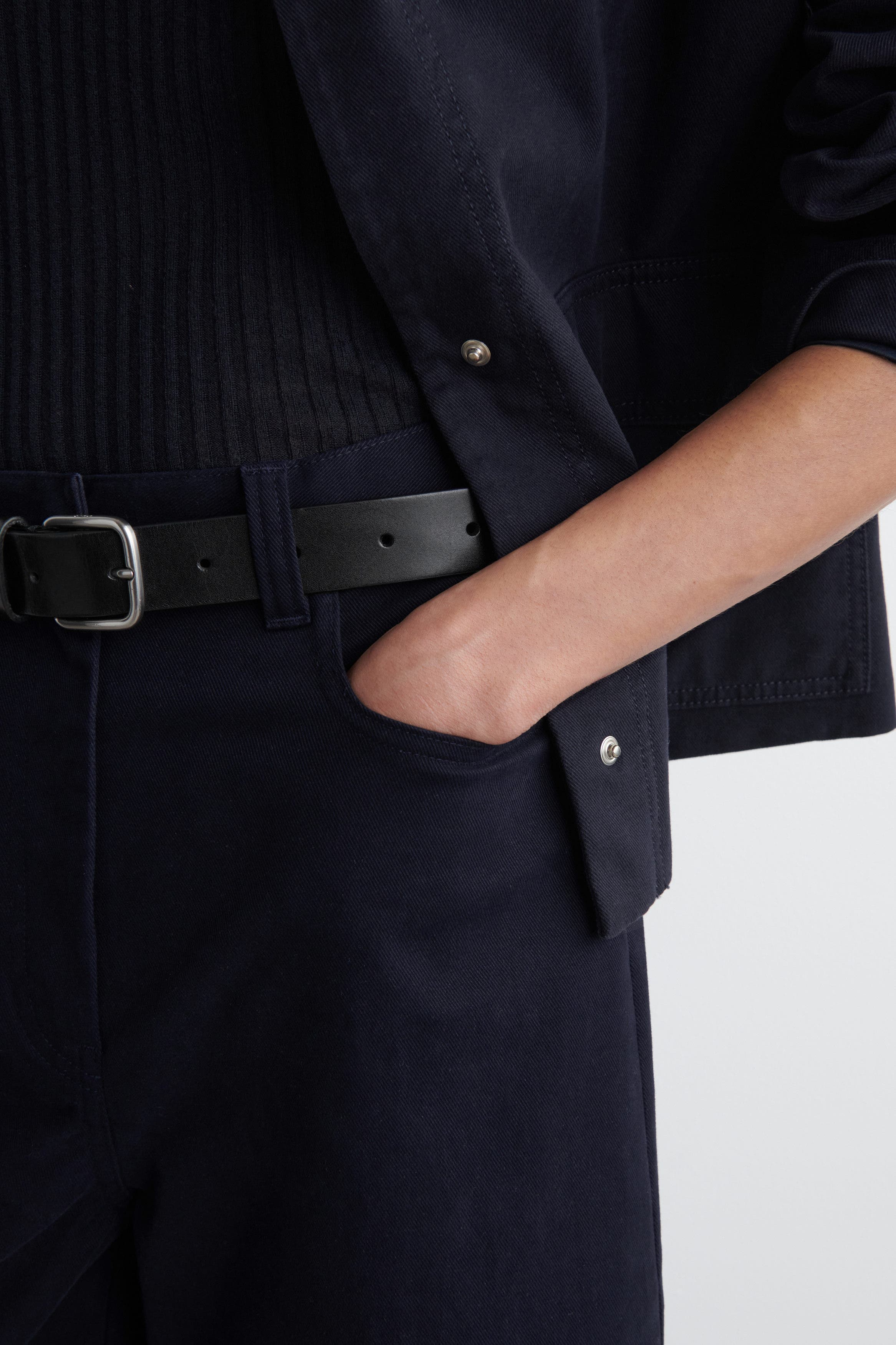 Cotton Cropped Wide-Leg Trousers - image 4