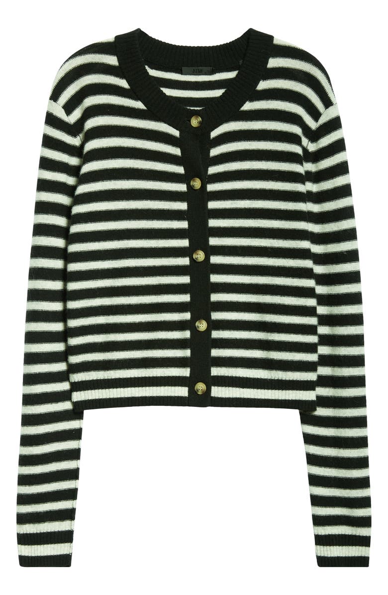 ATM Anthony Thomas Melillo Stripe Wool & Cashmere Cardigan, Alternate, color, 