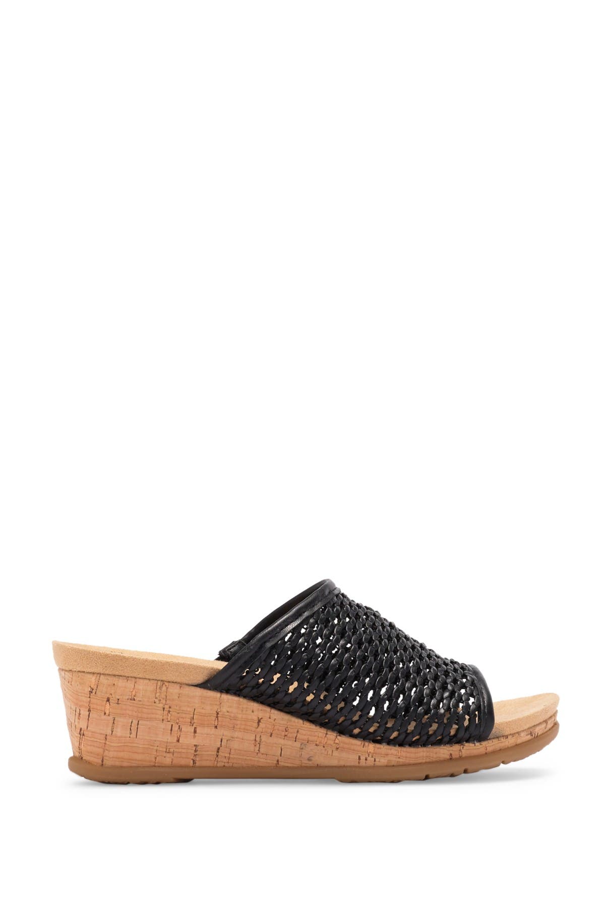 BARETRAPS Flossy Woven Wedge Sandal - Wide Width Available, Alternate, color, Black